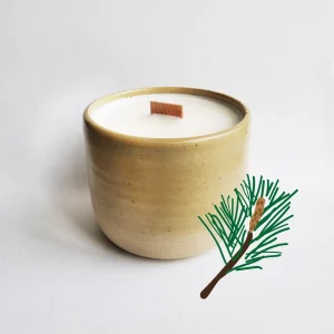 Bougie parfumée artisanale Pin Sylvestre - 30h