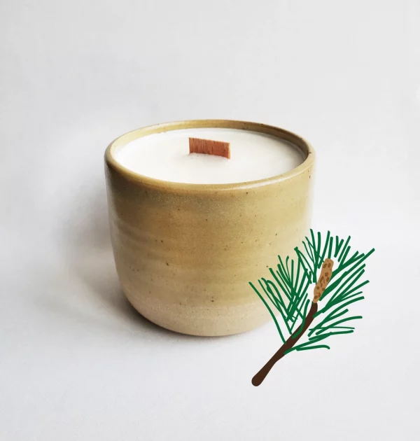 Bougie parfumée artisanale Pin Sylvestre - 30h