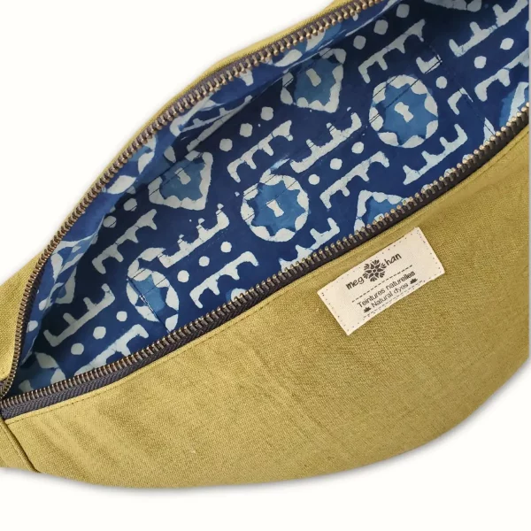 Sac banane en tissu kaki - Teinture naturelle – Image 6