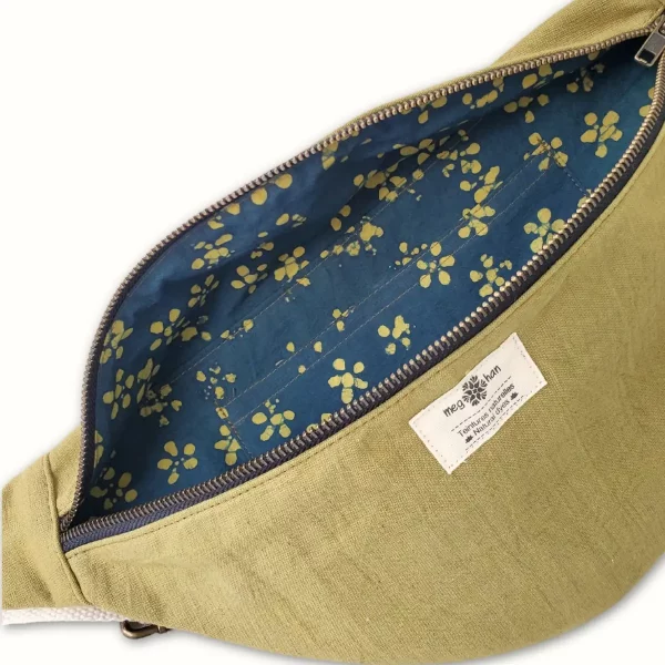 Sac banane en tissu kaki - Teinture naturelle – Image 7