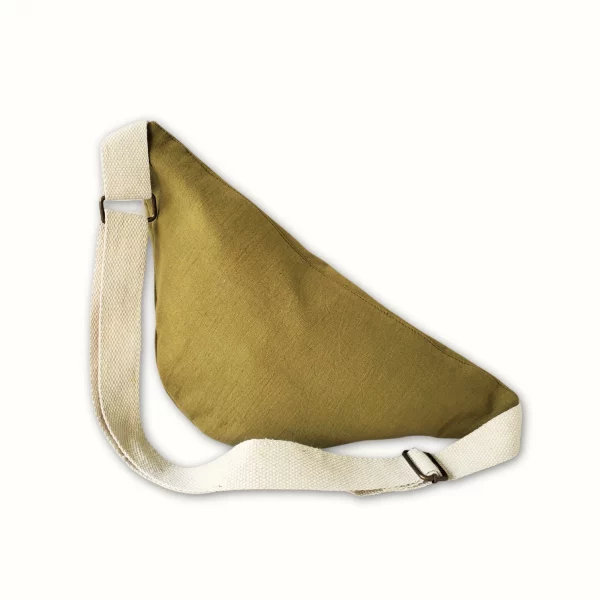Sac banane en tissu kaki - Teinture naturelle – Image 3
