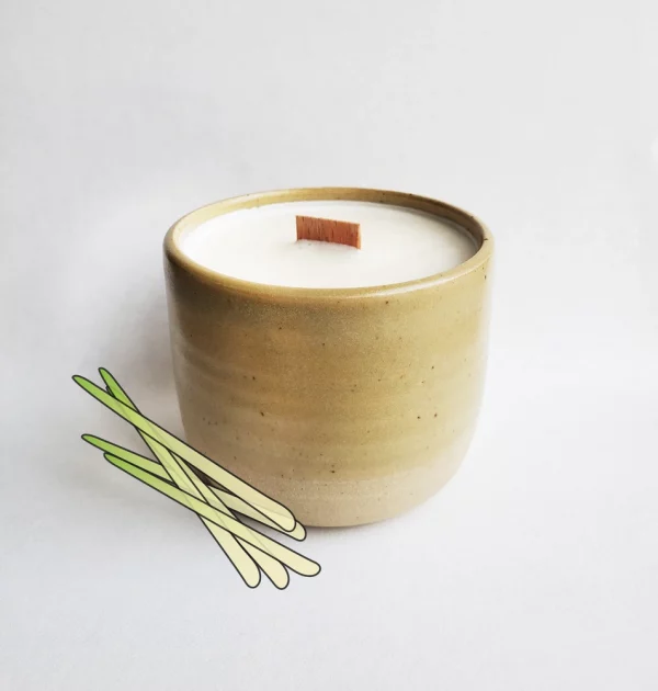 Bougie parfumée artisanale Citronelle - 30h