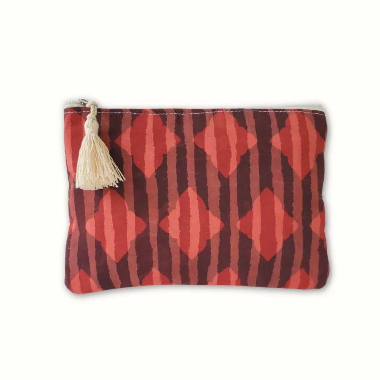 Pochette en tissu plate 21x15 - Block rouge
