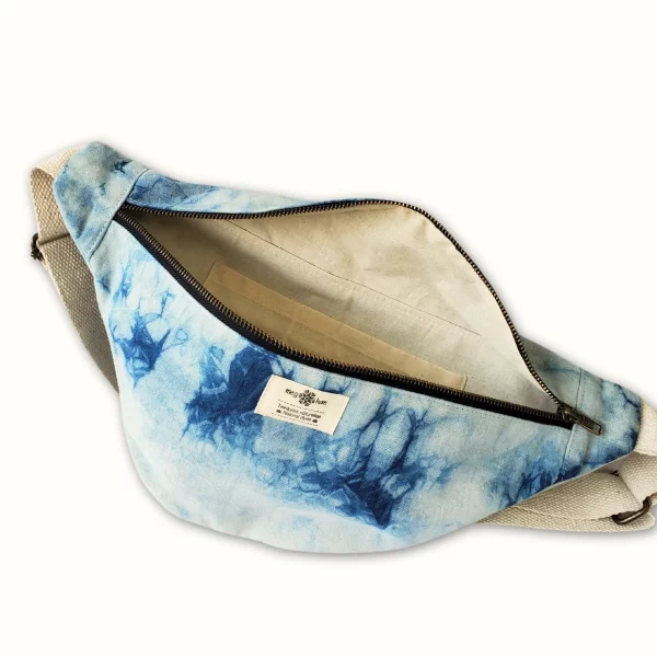 Sac banane en tissu bleu orage indigo – Image 4