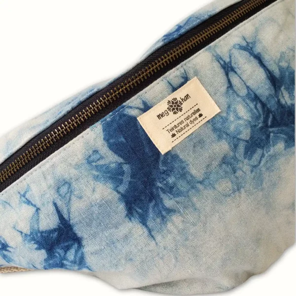 Sac banane en tissu bleu orage indigo – Image 2