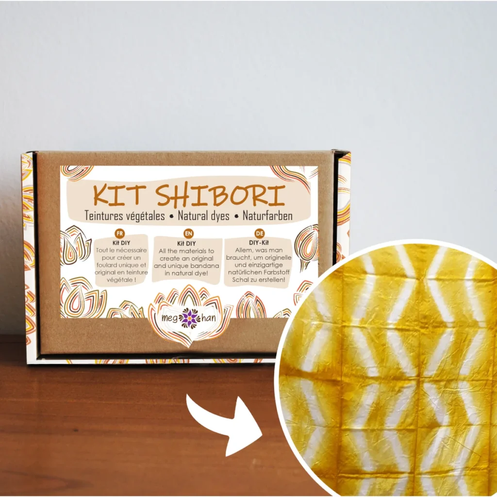 Kit DIY teinture naturelle – foulard Shibori