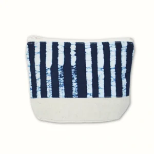 Petite pochette en tissu 18x15 - Batik bleu