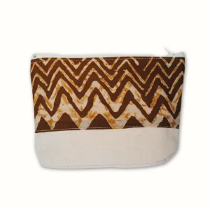 Petite pochette en tissu 18x15 - Batik marron