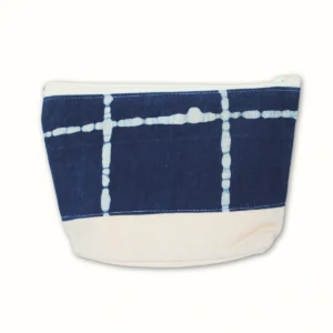 Petite pochette en tissu 18x15 - Batik indigo