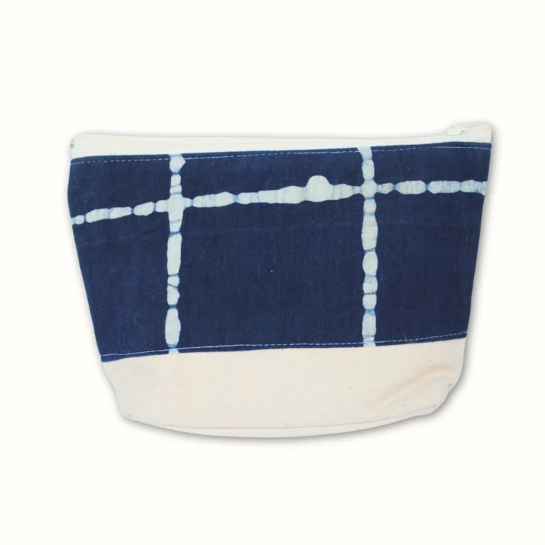 Petite pochette en tissu 18x15 - Dabu indigo