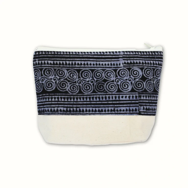 Petite pochette en tissu 18×15 – Hmong Indigo