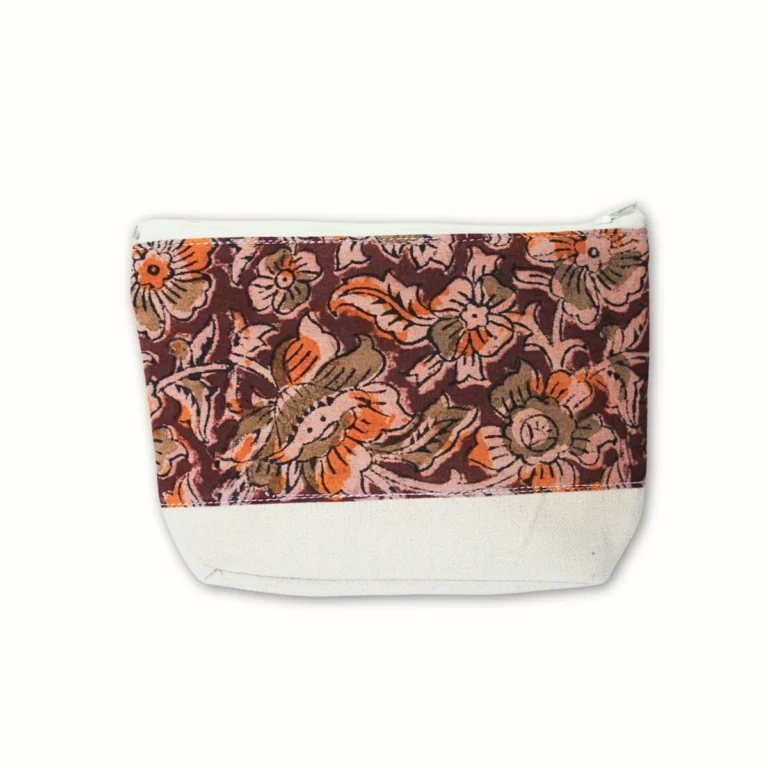 Petite pochette en tissu 18×15 – Kalam rouge