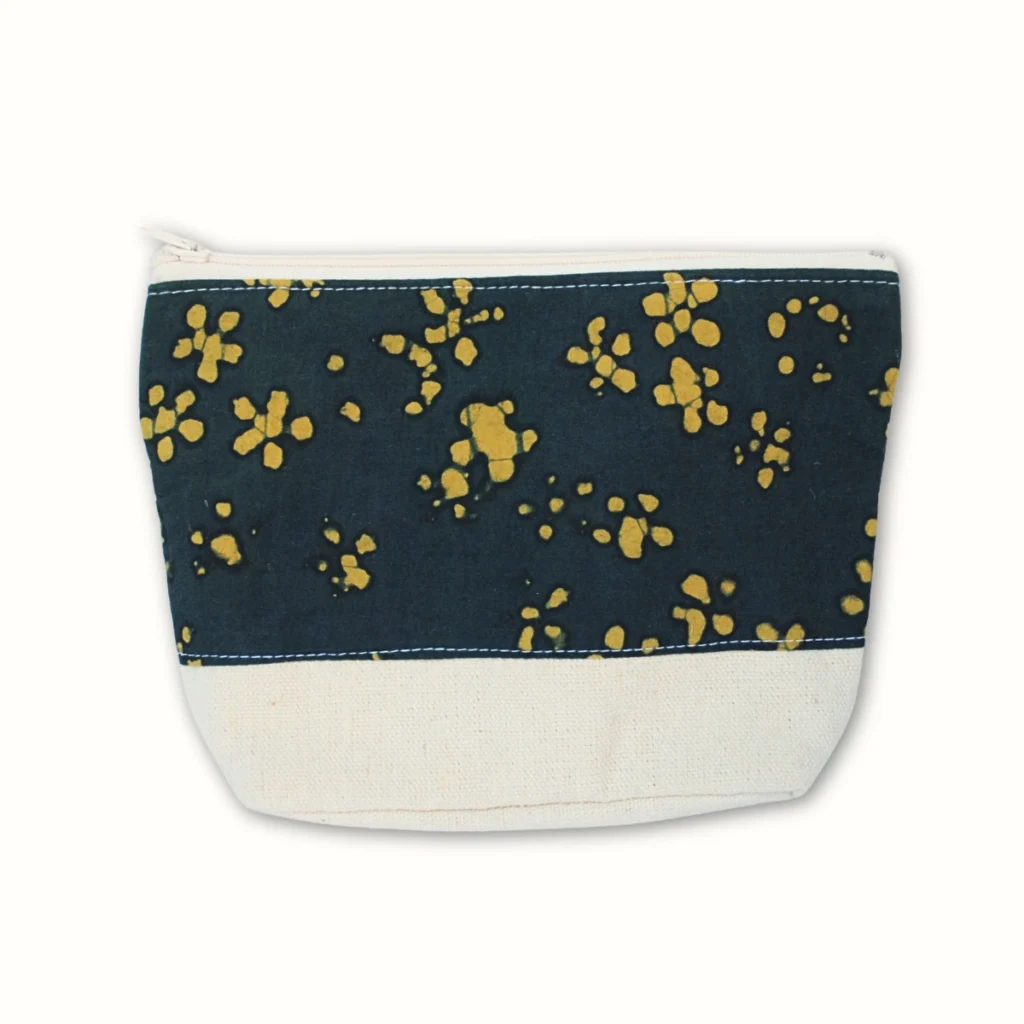 Petite pochette en tissu 18×15 – Dabu fleurs