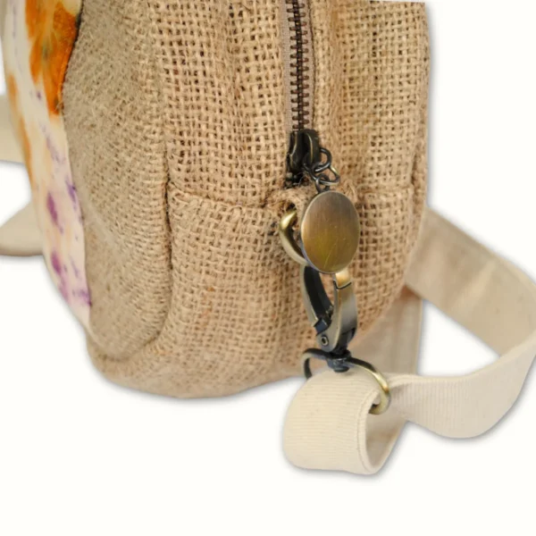 Sac à main en jute rond 20 cm - écoprint – Image 4