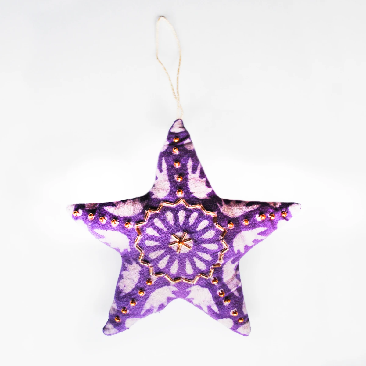 Étoile de Noël violette 15x15 cm – Image 3