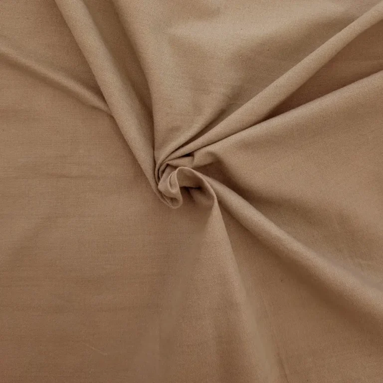 Tissu au mètre coton bio tissé Taupe 120g/m²