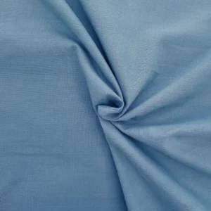 Tissu au mètre coton bio tissé Bleu 120g/m²