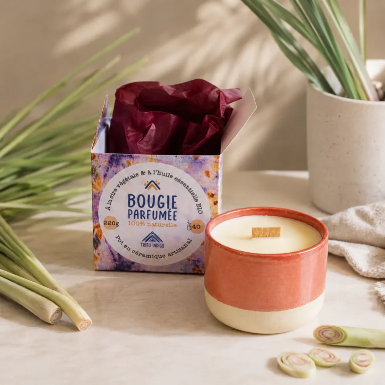Bougie parfumée artisanale Citronnelle 40h