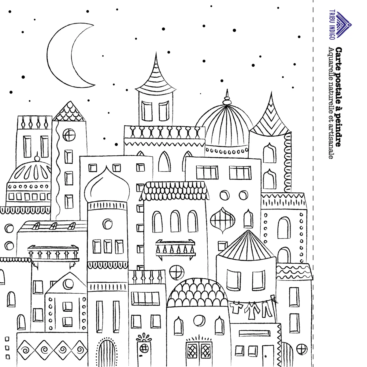 Carte de vœux DIY à peindre Cité Orientale – Image 2