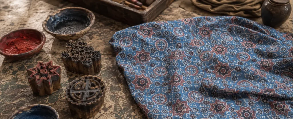 Kalamkari — textile aux teintures végétales, région de Golconde