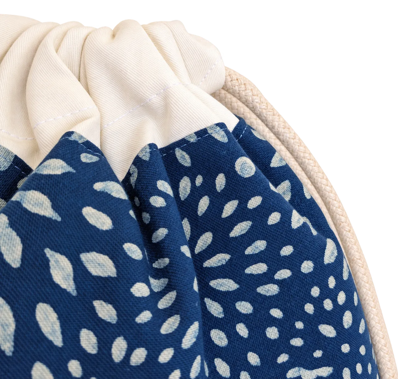 Sac à dos en toile léger bleu indigo 40x30 cm – Image 2