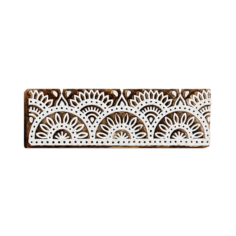 Tampon en bois bordure dentelle 10 cm