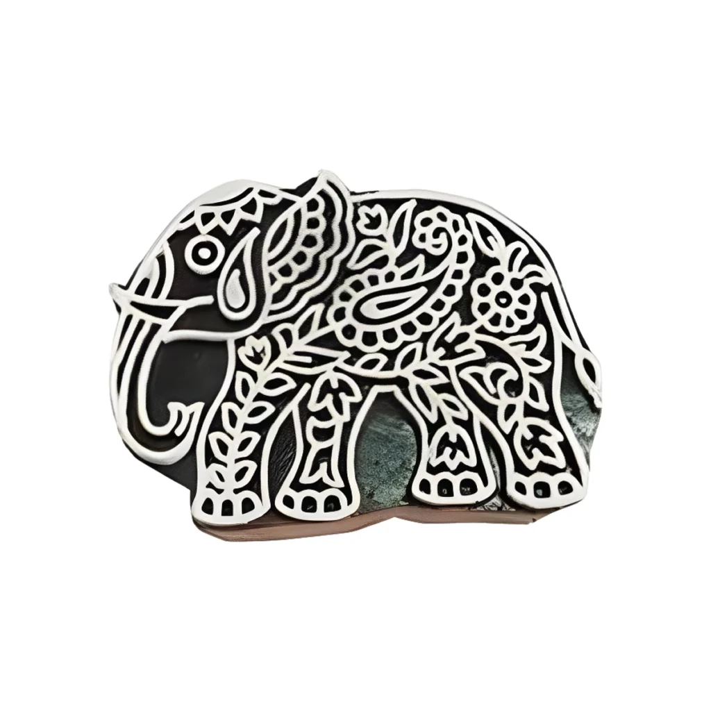 Tampon en bois éléphant 7,5 cm