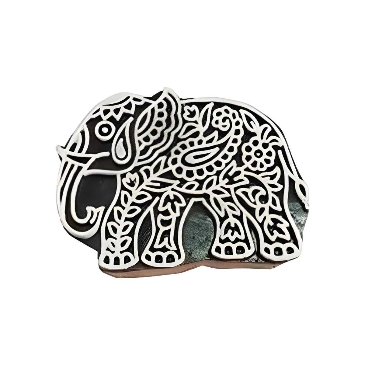 Tampon en bois éléphant 7,5 cm