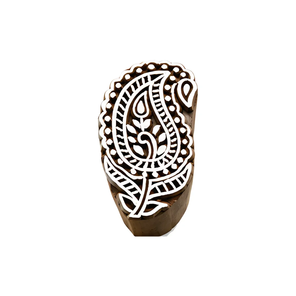 Tampon en bois goutte cachemire 5 cm