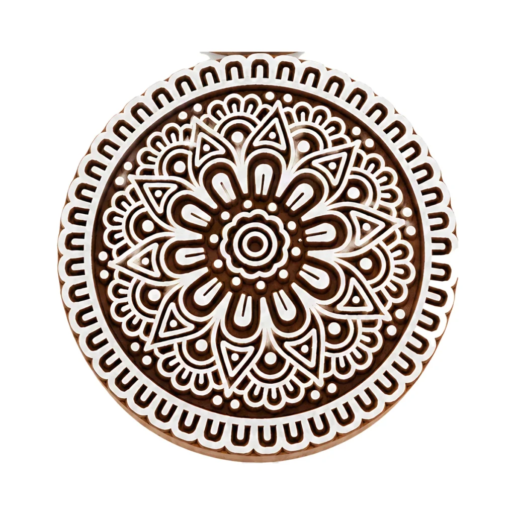 Tampon en bois mandala 10 cm