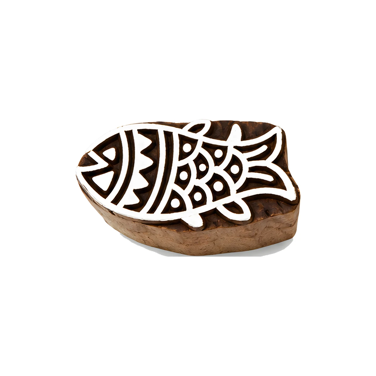 Tampon en bois poisson 5 cm